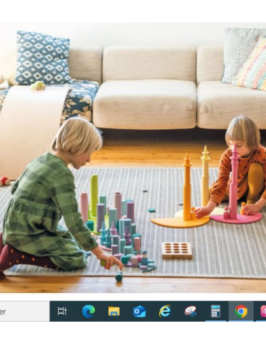 Jeu d'empilage Petits rouleaux 12pcs...