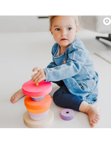 Tour empilable - Rose Néon