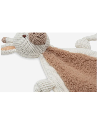 Doudou attache sucette Tricoté - Girafe