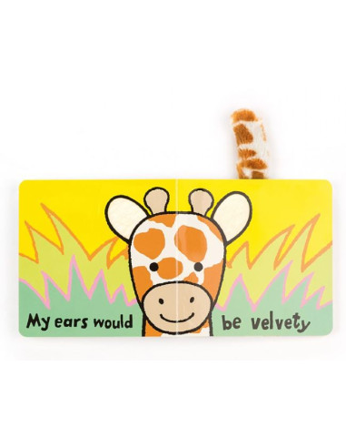 Livre avec peluche If I Were - Giraffe