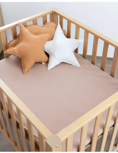 Drap housse parc jersey 75x95 - Natural