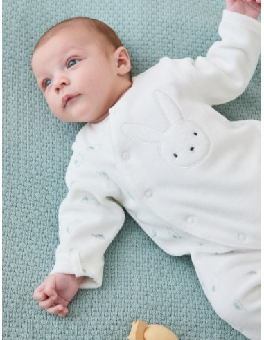 Pyjama dors-bien en velours bunny -...