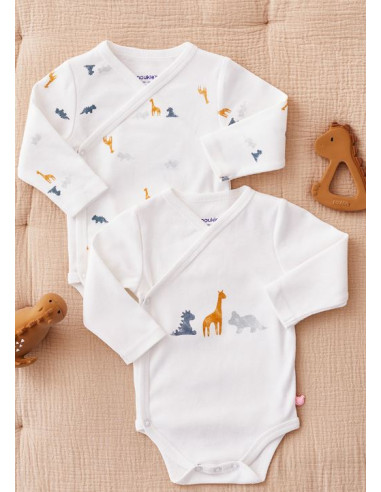 Bodys Bio croisés ML 2pces 9M - Tiga,...