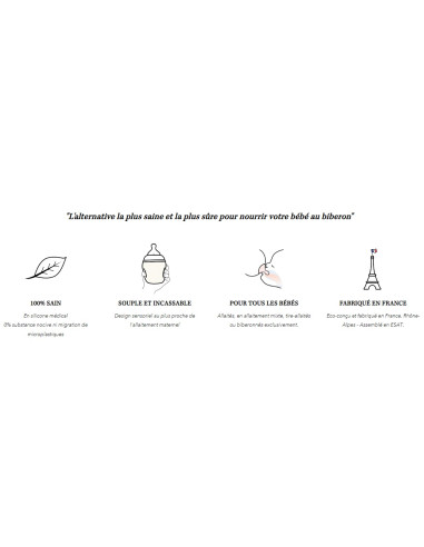 Biberon anti-colique en silicone...