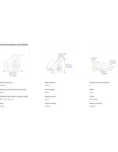 Chariot Thule Cross 2 DOUBLE - Faded...