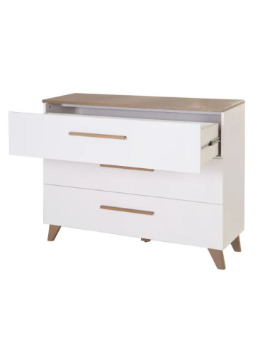 Ens. Lit bois 70x140cm et commode à...