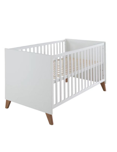 Ens. Lit bois 70x140cm et commode à...