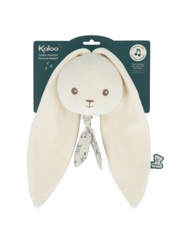 Peluche musicale lapin - Crème
