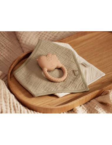 Bavoir bandana en moussline 2pcs -...