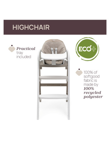 Chaise haute Crescendo Up -  Pearl...