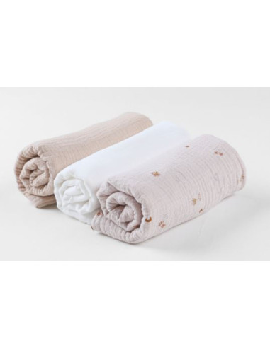 Lot de 3 tétras Bali, moka & Snow -...