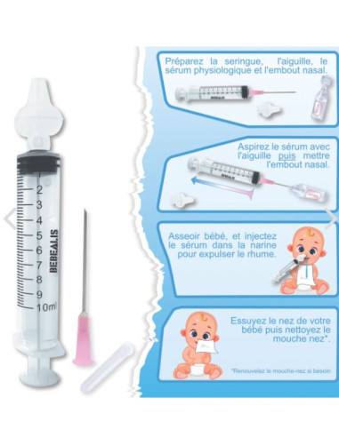 Mouche-bébé - Seringue nasale 4pces