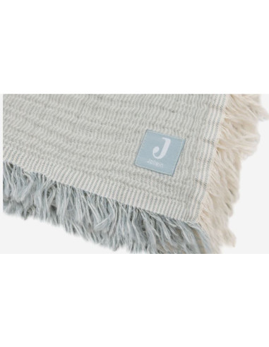 Couverture Mousseline frange 75x100cm...