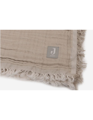 Couverture Mousseline frange 75x100cm...