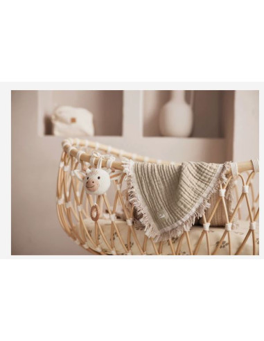 Couverture Mousseline frange 75x100cm...