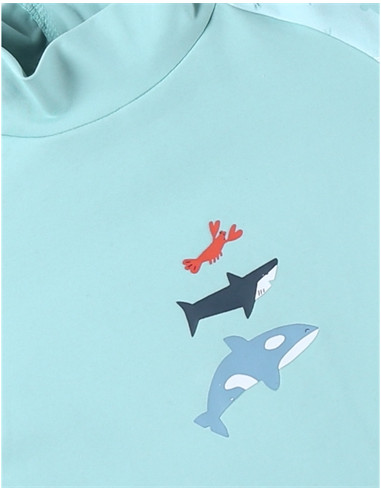 Maillot combinaison UV - Bleu Aqua -...