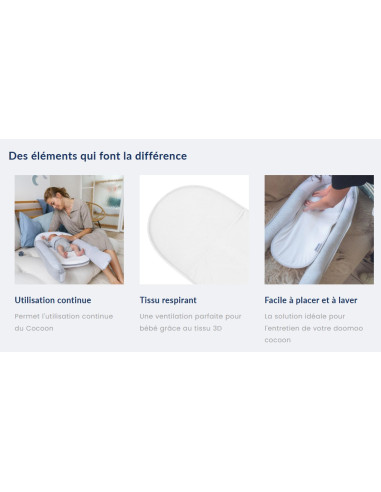 Protection nid bébé Doomoo - Cocoon pad