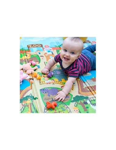 Tapis de jeu éducatif - Zoo/Ville