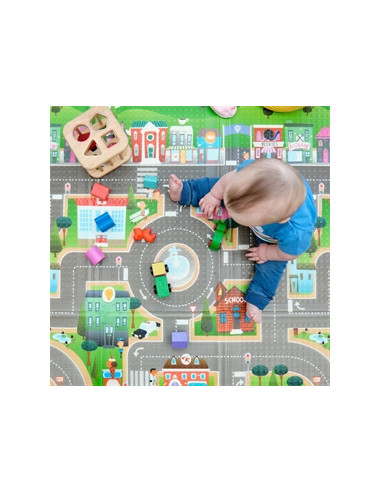 Tapis de jeu éducatif - Zoo/Ville