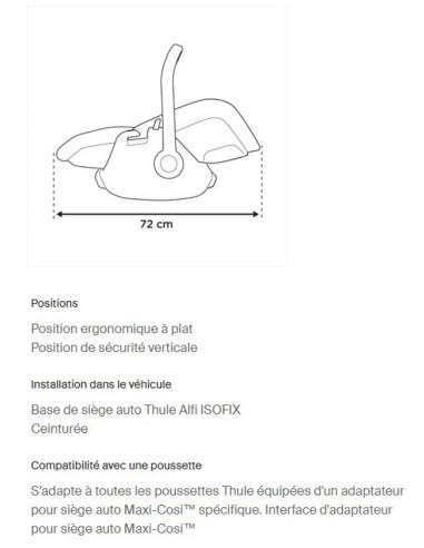 Siège auto Thule Grpe 0 Maple - Mid Blue