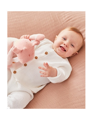 Cardigan en tricot Bio 3M - Blanc