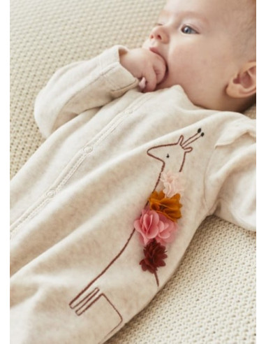 Pyjama Dors-bien velours - Girafe...