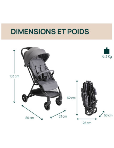 Poussette Chicco Urbino - Grayness