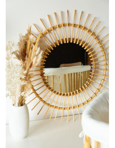 Miroir en rotin Aura - 90 cm