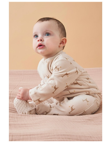 Pyjama Dors-bien velours AOP - Little...