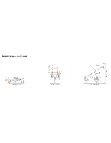 Poussette Thule Urban Glide 3 châssis...