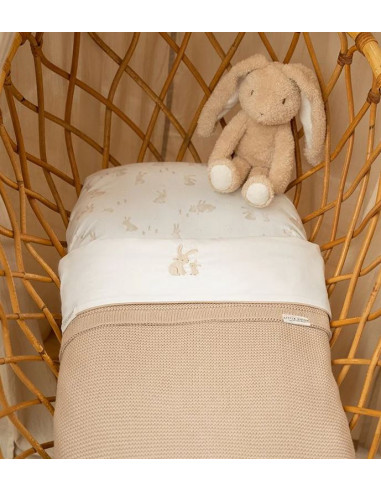 Couverture tricot 70x100cm - Beige