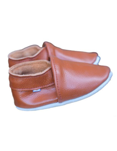 Chaussons Babysoft 3-6 mois - Cognac