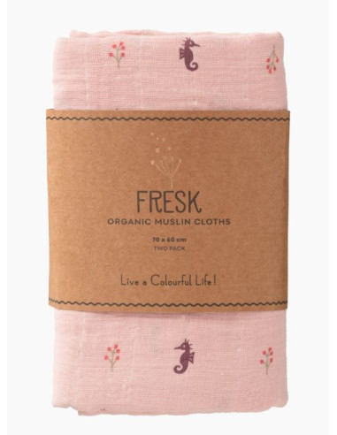 Tetra coton bio 60x70cm - Seahorse