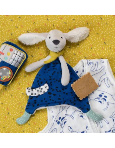 Doudou Pilou bleu - Puce & Pilou