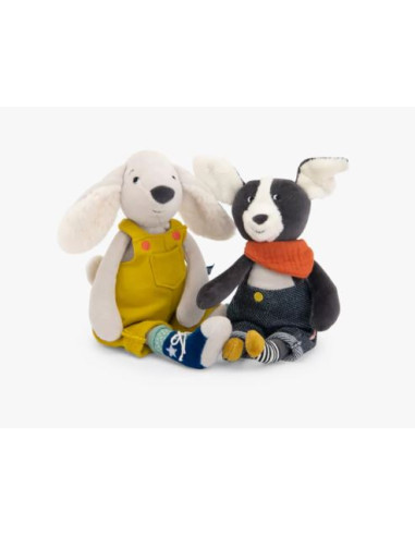 Poupée chien Puce bleu - Puce & Pilou