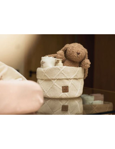 Panier de rangement Check Knit - Oatmeal
