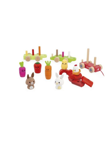 Train à tirer en Bois - Ferme