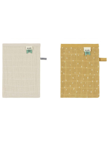 Gants de toilette coton bio 3pces -...