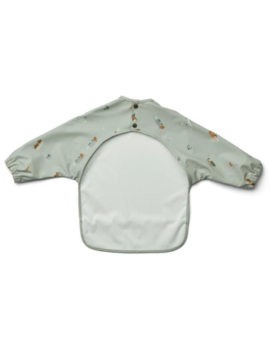 Bavoir tablier - Vehicles/Dove blue mix