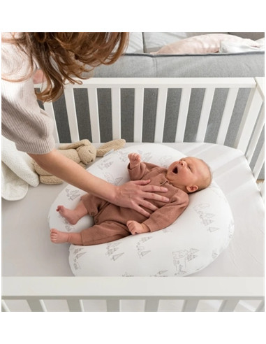 Coussin Doomoo Softy - Bear Family Grey