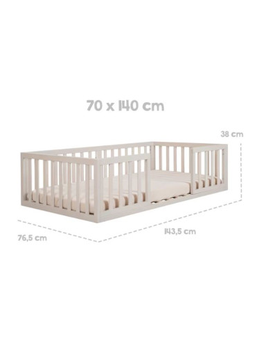Lit Montessori au sol 70 x 140 cm -...