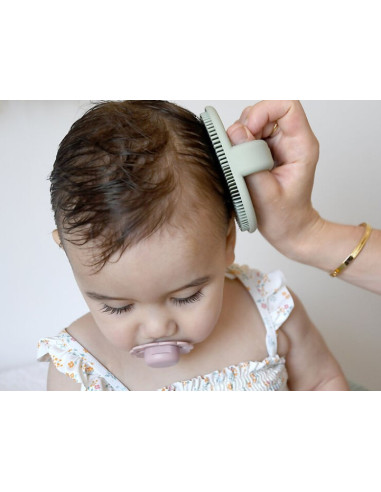 Brosse croûte de lait en silicone -...