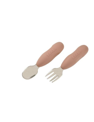 Lot de 2 pré-couverts inox - Praline