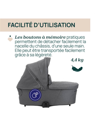 Nacelle Chicco Flexi - Black satin