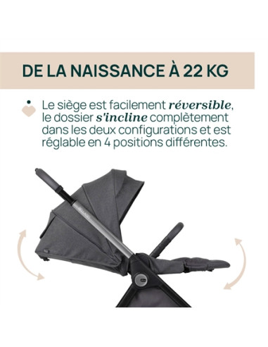 Poussette Chicco Bellagio - Black satin