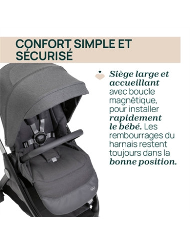 Poussette Chicco Bellagio - Black satin