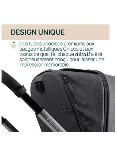 Poussette Chicco Bellagio - Black satin