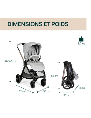 Poussette Chicco Bellagio - Lunar Rock