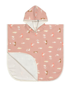 LSF Beach Poncho Dolphin peach