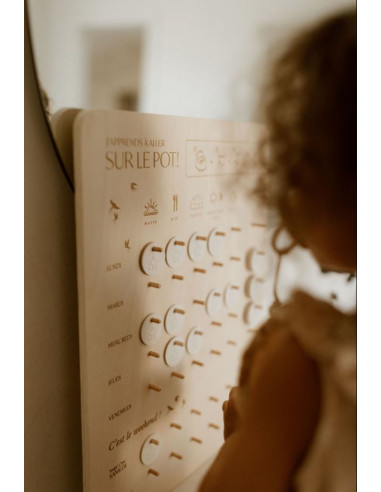 Tableau d'apprentissage en bois -...